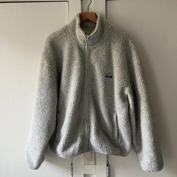 American Vintage Hoktown Mens Jacket Light Grey Polar Melange - Small - Picture 2 of 7